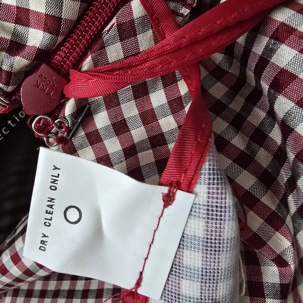 NWT Vintage Areli Red Check Maxi Skirt Size 4 - Picture 10 of 10